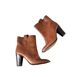 Polo Ralph Lauren Leather Booties Tan 38 1/2